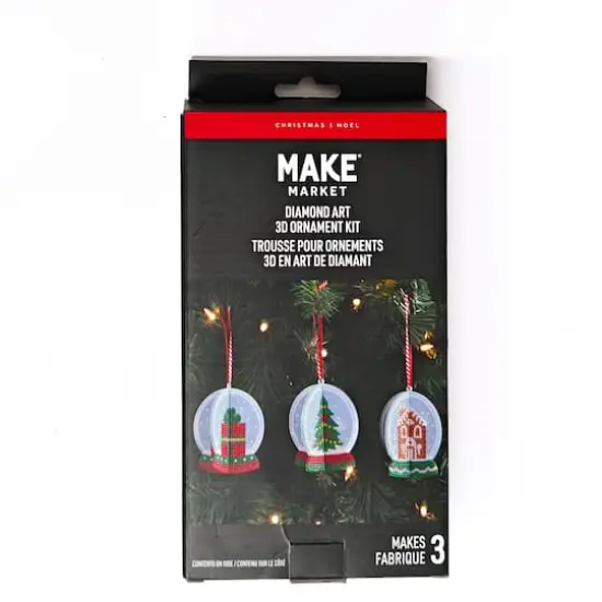 3D Snow Globe Ornament Diamond Art Kit by Make Market® {4}
