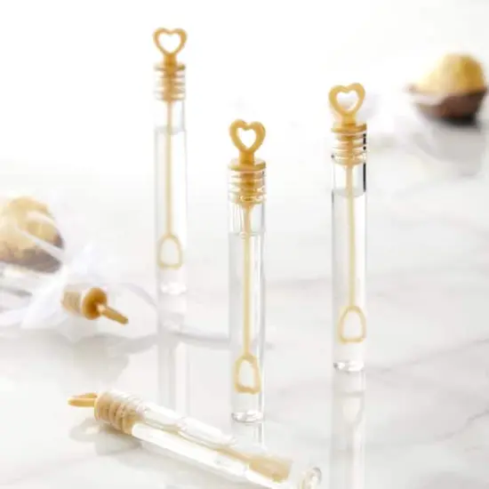 Gold & Clear Heart Bubble Wands by Celebrate It&trade; 100ct. {3}