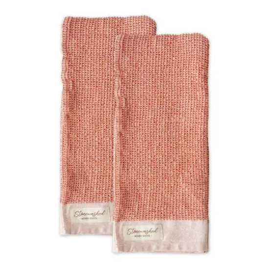 DII&reg; Burnt Orange Washed Waffle Woven Dishtowels, 2ct. {3}