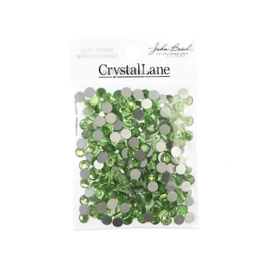 John Bead Crystal Lane SS30 Glass Round Flatback Rhinestones, 288ct. Peridot {4}