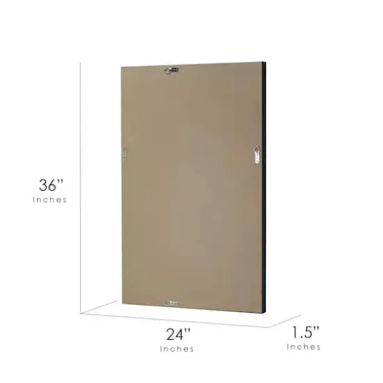 Head West Black Metro Beaded Glass Framed Vanity Mirror - 36" x 24" {8}