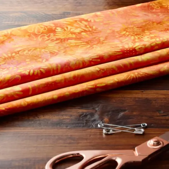 Feldman Premium Indonesian Batik Pink & Orange Tie Dye Cotton Fabric {3}