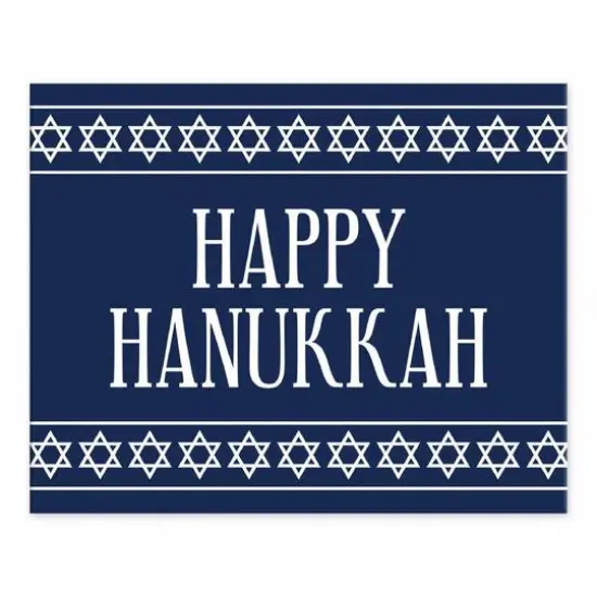 Happy Hanukkah Stars 8x10 Tabletop Canvas {1}