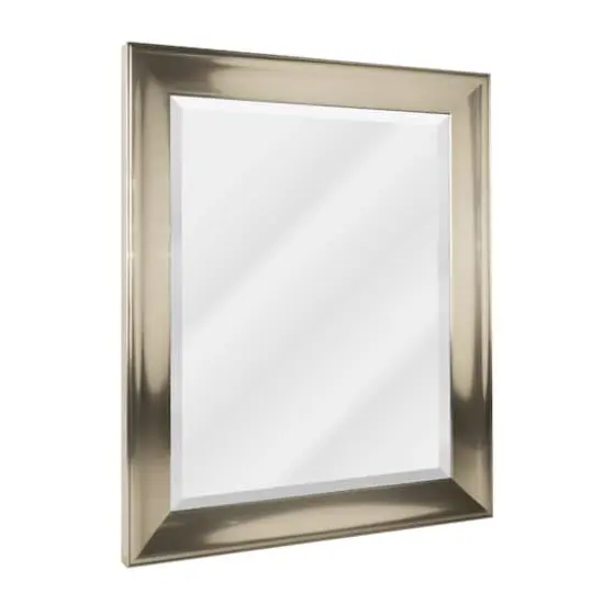 Head West Brushed Nickel Framed Beveled Accent Vanity Mirror {1}