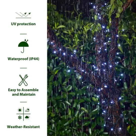 Glitzhome&reg; 22ft. 50ct. LED Solar String Lights, 2ct. {7}