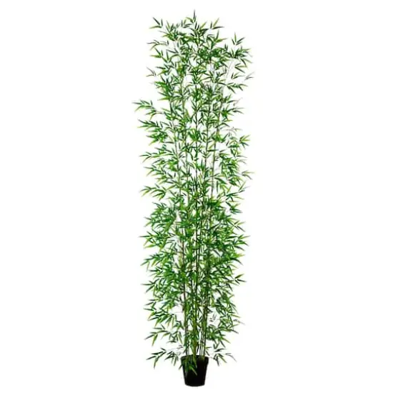 12ft. Potted Artificial Green Bamboo Tree {1}