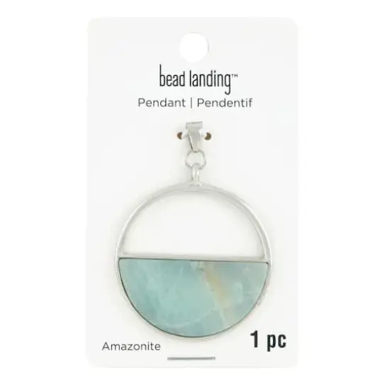 Amazonite Half Circle Pendant by Bead Landing&trade; {4}