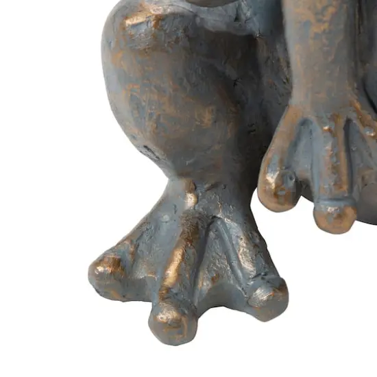 Glitzhome&reg; 28" Bronze Stacked Frog Statue {8}