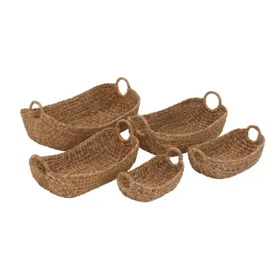 Brown Natural Seagrass Storage Basket Set {1}