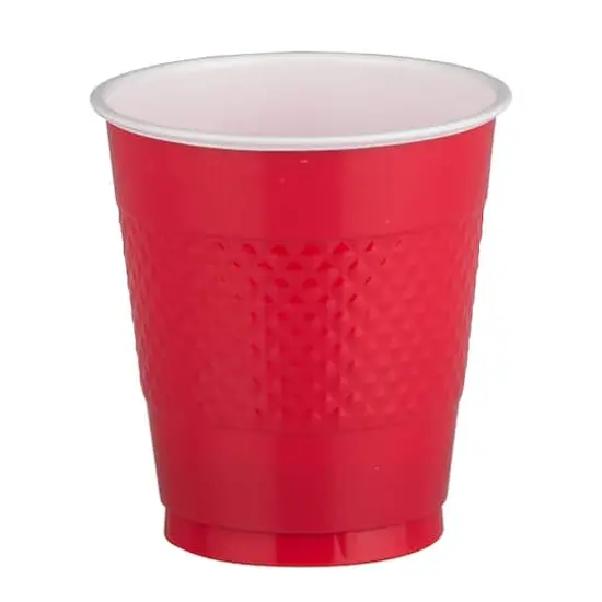 JAM Paper 12oz.Plastic Party Cups, 20ct. Red {3}