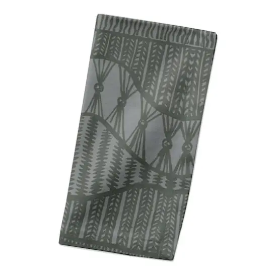 Lace Pattern Cotton Twill Napkin Charcoal {3}