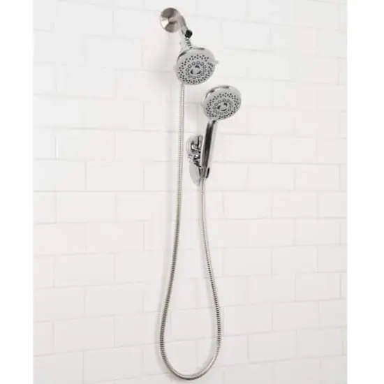 Bath Bliss Gray 5 Function Luxury Dual Shower Head {3}