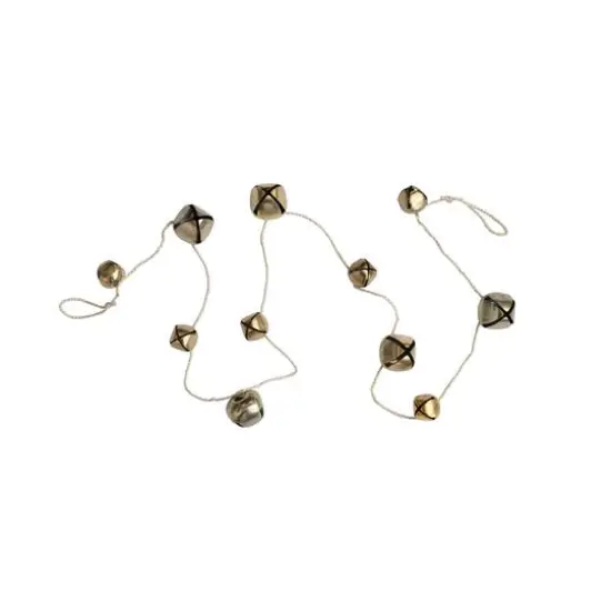 Hello Honey&reg; 61" Gold Finish Metal Bells Garland {4}