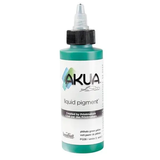 Speedball&reg; Akua&trade; Liquid Pigment, 4oz. Phthalo Green Yellow {1}