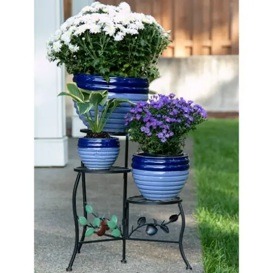 Duo Blue Tone Planter Set {8}