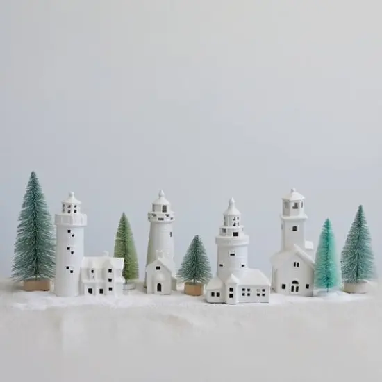 Hello Honey® 10.5" White Stoneware Lighthouse with LED Light {3}