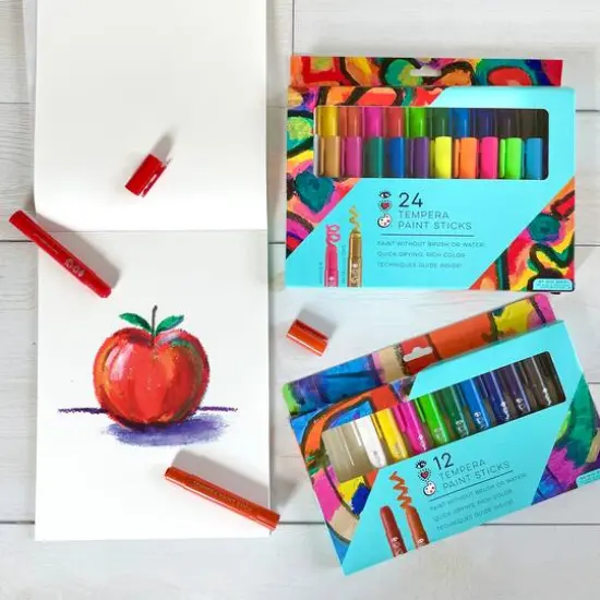 Bright Stripes 24 Tempera Paint Stick Set {4}