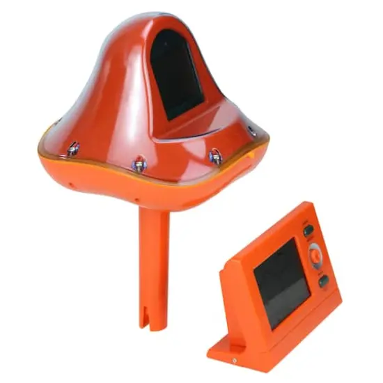 Pool Central&reg; 8" Orange Wireless Digital Pool Thermometer with Receiver Station {3}