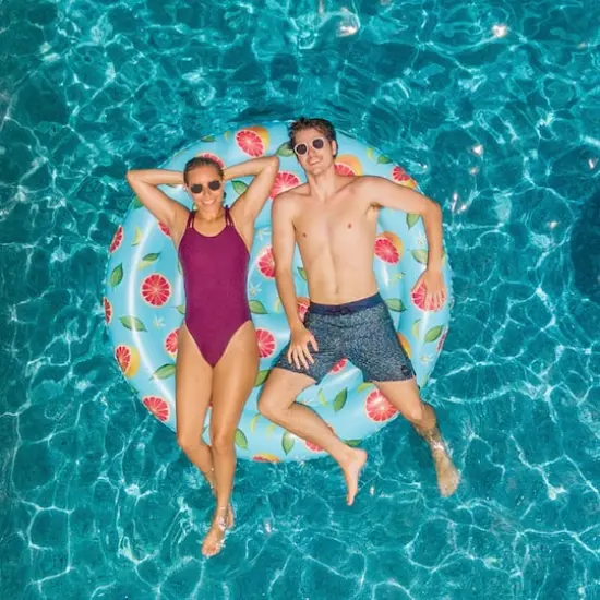 PoolCandy Giant Grapefruit Print Island Float {4}