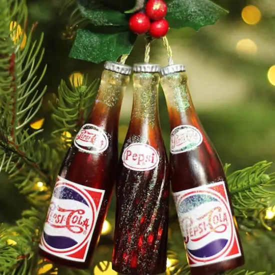 Trio of Pepsi Cola Bottles Ornament {4}