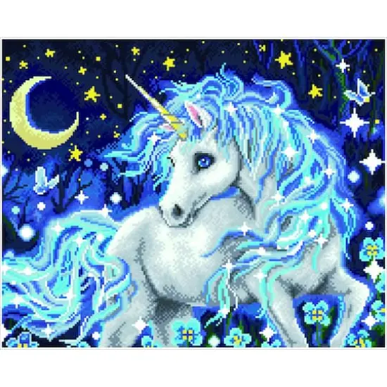 Diamond Dotz&reg; Intermediate Moonlight Unicorn Diamond Painting Kit {4}