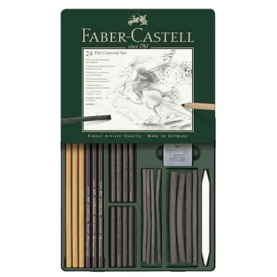 Faber-Castel Pitt Charcoal 24-Piece Set {4}