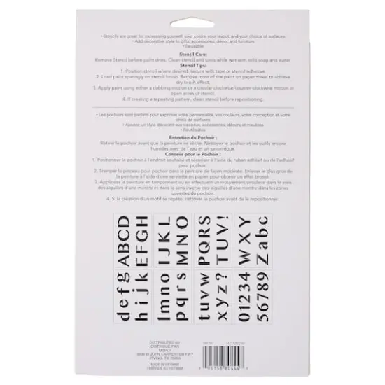 2" Modern Sans Serif Alphabet Stencils by Craft Smart&reg; {5}