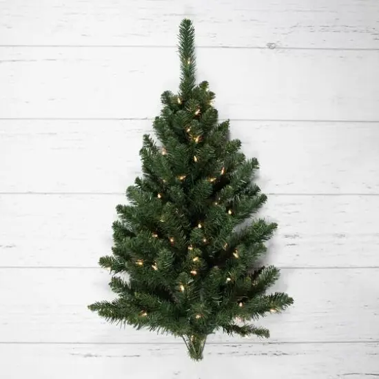 3ft. Pre-Lit Buffalo Fir Artificial Christmas Wall or Door Tree, Clear Dura Lights {5}