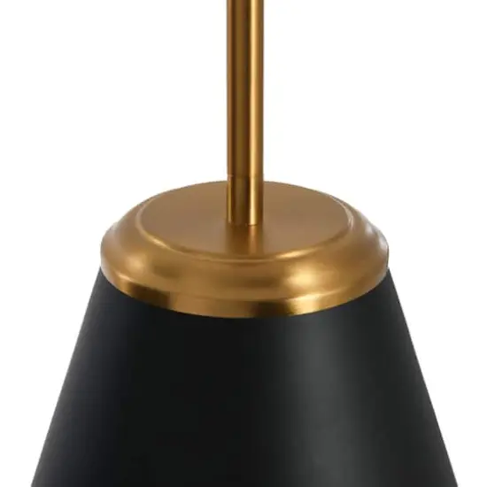 Hello Honey® Robert Stevenson Lighting Beckett Black & Brushed Gold Metal Ceiling Light with Shade {4}