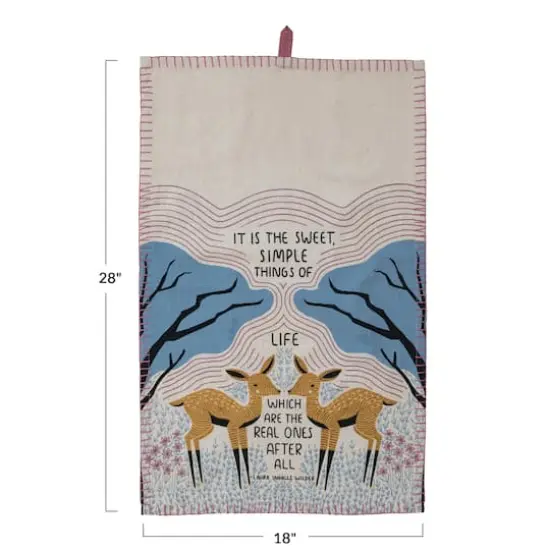 Hello Honey&reg; It Is the Sweet Simple Things Deer Cotton Slub Tea Towel {7}