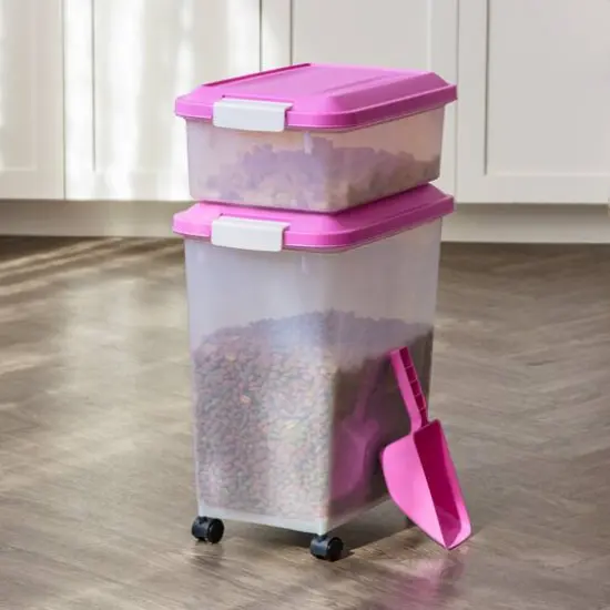 Iris&reg; Pink Airtight Container Set with Buckle Lids {6}