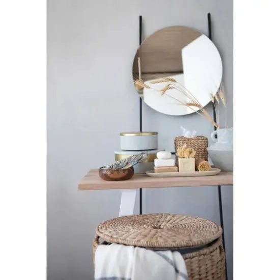 Hello Honey&reg; 8.25" Stoneware Vase With Reactive Glaze Finish & Vertical Handles {10}