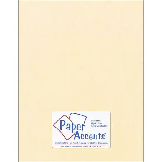 PA Paper&trade; Accents Cornsilk 8.5" x 11" 98lb. Pearlized Cardstock Paper, 25 Sheets {1}