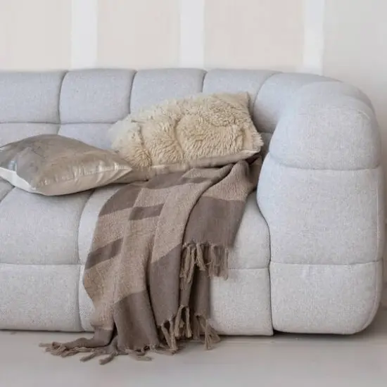 Hello Honey&reg; 20" x 20" Auckland Essence Natural Wool & Cotton Pillow {5}