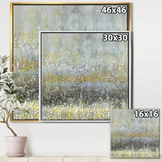 Designart - Glam Rain Abstract III - Modern & Contemporary Framed Canvas {4}