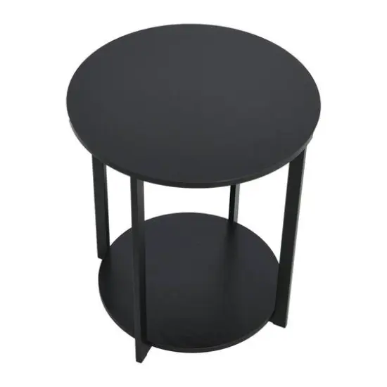 Household Essentials Jamestown 24" Round End Table Black Oak {7}