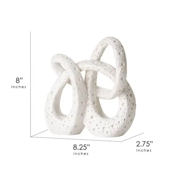 American Art Decor Moonscape Resin Table Top Knot Decor - 8" x 8.25" {7}