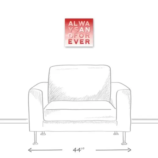 Always Forever Watercolor 12" x 12" Canvas Wall Art {6}