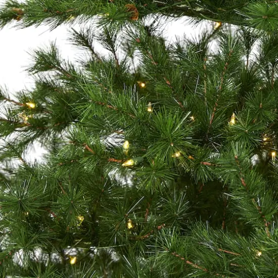 9ft. Pre-Lit Colorado Mountain Pine Artificial Christmas Tree, Clear LED Lights {4}