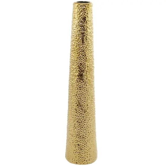 Modern Ceramic Vase with Bubble Texture Gold {1}