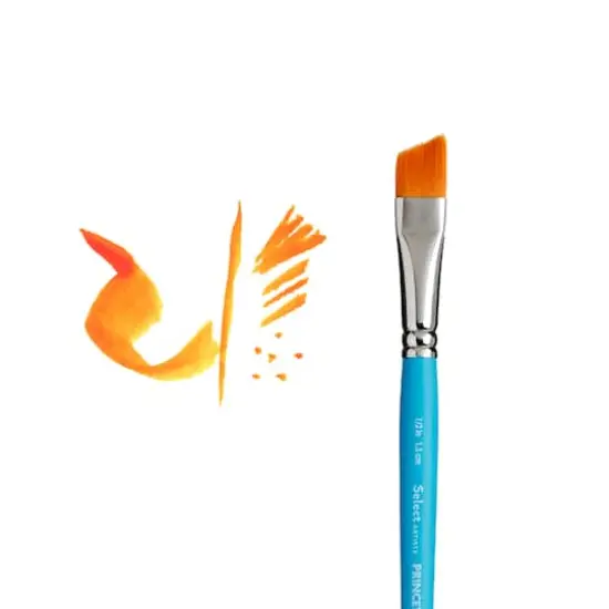 Princeton&trade; Select&trade; Artiste Series 3750 Short Handle Angle Shader Brush {4}