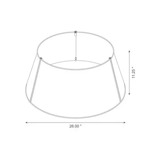 Glitzhome&reg; Silver 26" Truck Metal Tree Collar {8}