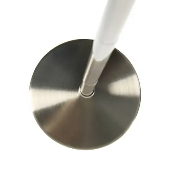 Hello Honey® 10" Metal Semi-Flush Mount Ceiling Light with Captured Linen Shade Black and Brushed Nickel {4}