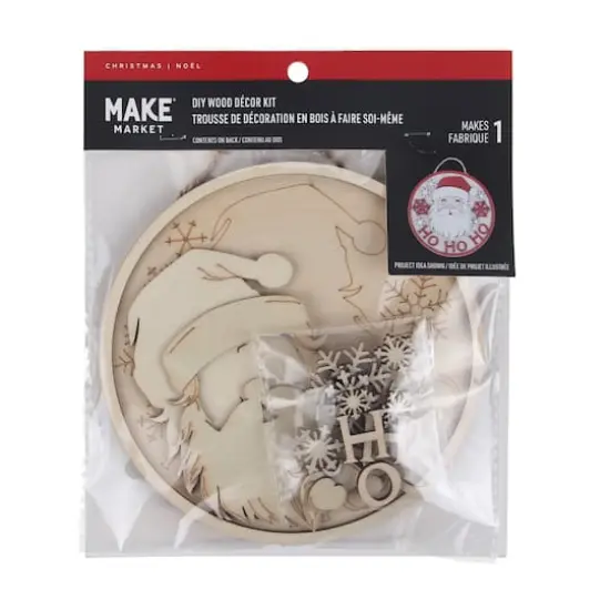 6" Santa Plaque DIY Wood D&eacute;cor Kit by Make Market&reg; {5}