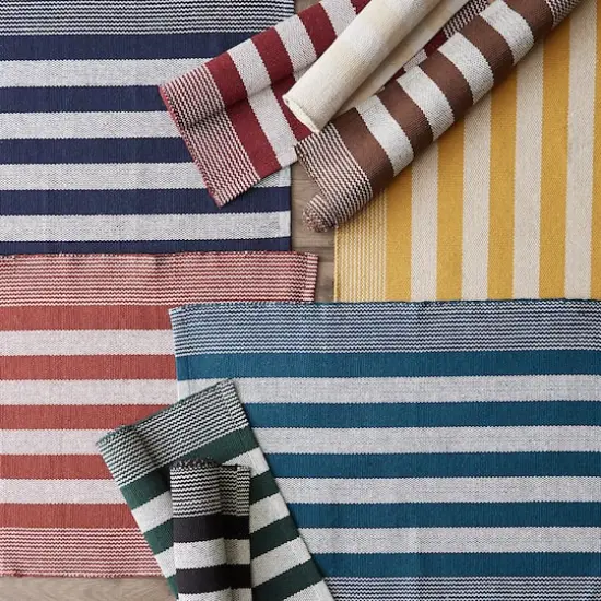 DII&reg; Cabana Stripe Handwoven Recycled Yarn Rug, 2ft. x 3ft. Natural {7}