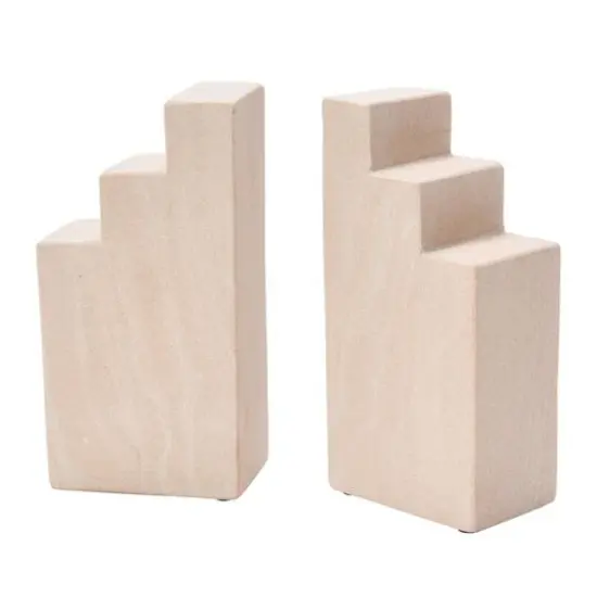 Hello Honey&reg; 6.5" Geometric Marble Bookend Set Blush {11}