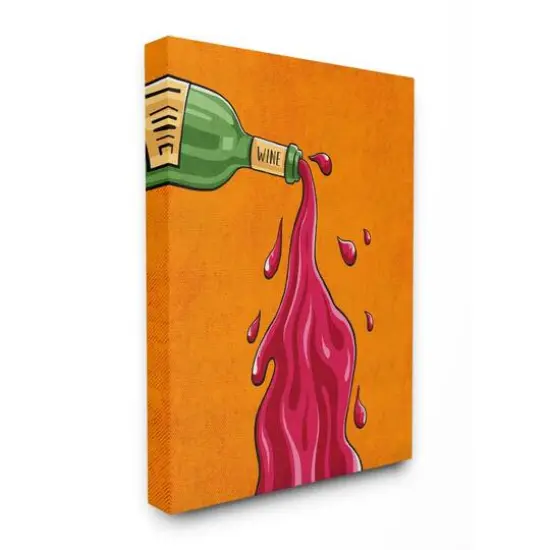 Stupell Industries Wine Splash Vintage Comic Book Canvas Wall Art {1}