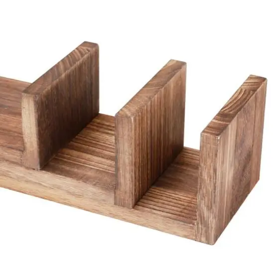 NEX&trade; Brown Wood Floating Shelves Set {4}