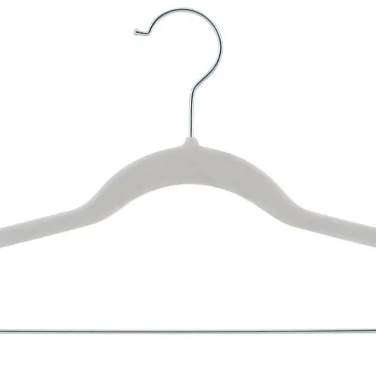 Laura Ashley Velvet Hangers with Clips, 12ct. White {8}