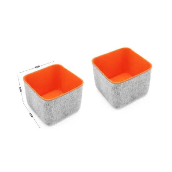 Welaxy Felt 2 Piece Storage Cubes Orange {7}